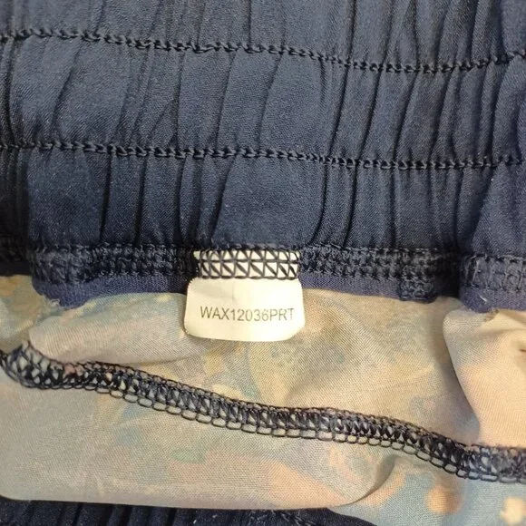 Calia by Carrie Underwood Shorts Pull On Tie Waist Blue Multi Womens Small - Picture 10 of 12